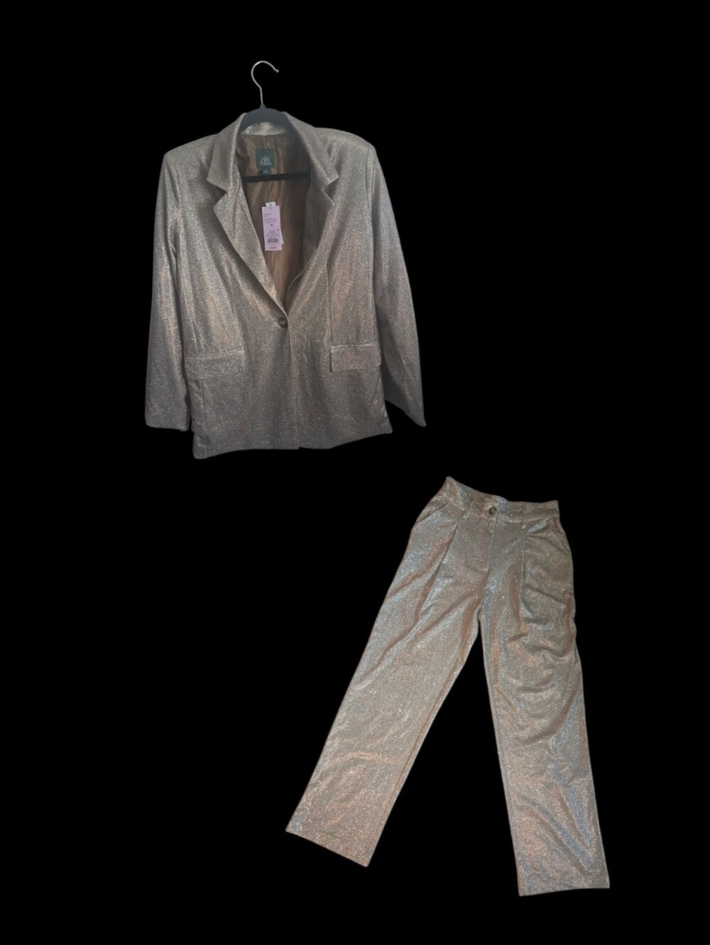 NWT Wild Fable Metallic Copper/Gold Blazer & Pants - Women's